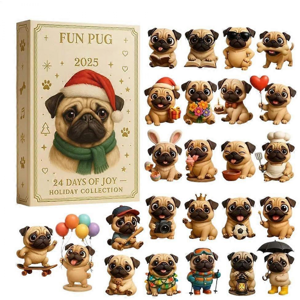 Unbranded Christmas Advent 2025 24 Days 2D Acrylic Dog Xmas Tree Decoration Pug Tree Ornam Unbranded Christmas Advent 2025 24 Days 2D Acrylic Dog Xmas Tree Decoration Pug Tree Ornam