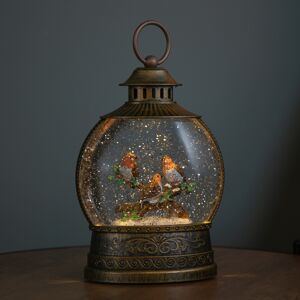 Premier 22cm Dual Powered Light up Antique Gold Christmas Robin Water Spinner with LEDs Premier 22cm Dual Powered Light up Antique Gold Christmas Robin Water Spinner with LEDs