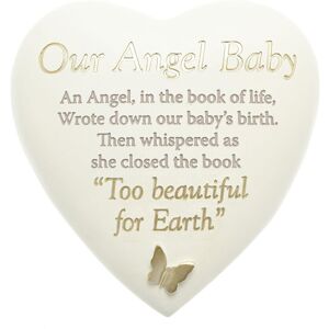 Celebrations Thoughts Of You Graveside Heart Plaque - Angel Baby Celebrations Thoughts Of You Graveside Heart Plaque - Angel Baby