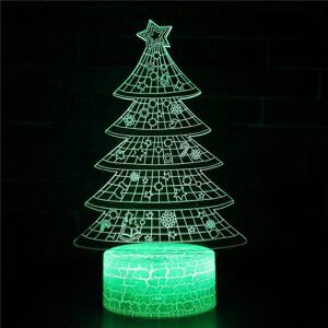 Kikidex (As show, One size) XYC 3D Illusion Lamp Christmas Tree Mood Light 7 Colour Chan Kikidex (As show, One size) XYC 3D Illusion Lamp Christmas Tree Mood Light 7 Colour Chan