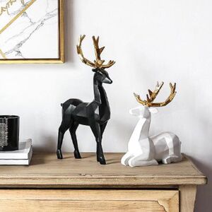 Unbranded (Black, 17x11x31cm) Chic Reindeer Home Decor Elegant Gifts For Christmas Office Unbranded (Black, 17x11x31cm) Chic Reindeer Home Decor Elegant Gifts For Christmas Office