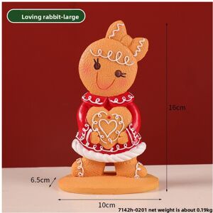 Unbranded (HeartBunny, L) Cute Man Gingerbread Resin Model Desktop Ornament For Christmas Unbranded (HeartBunny, L) Cute Man Gingerbread Resin Model Desktop Ornament For Christmas