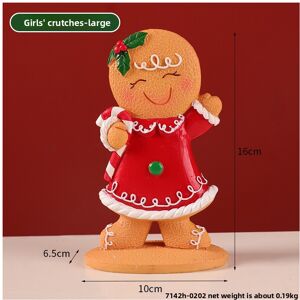 Unbranded (GirlCane, L) Cute Man Gingerbread Resin Model Desktop Ornament For Christmas De Unbranded (GirlCane, L) Cute Man Gingerbread Resin Model Desktop Ornament For Christmas De