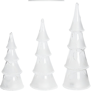 Beliani Set of 3 Decorative Christmas Trees - Festive Decoration Beliani Set of 3 Decorative Christmas Trees - Festive Decoration