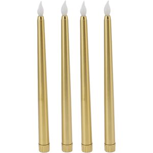 Unbranded (Gold) 4 Pcs LED Taper Candles Flameless Warm Light Gold Unbranded (Gold) 4 Pcs LED Taper Candles Flameless Warm Light Gold