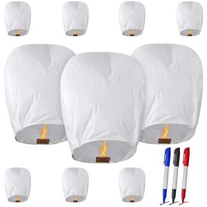 Unbranded 10 PCS White Chinese Sky Lanterns Chinese Lanterns Eco Friendly Lanterns for Wed Unbranded 10 PCS White Chinese Sky Lanterns Chinese Lanterns Eco Friendly Lanterns for Wed