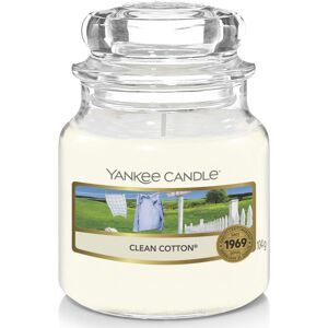 Yankee Candle Scented Candle Clean Cotton Small Jar Candle Burn Time: Up to Yankee Candle Scented Candle Clean Cotton Small Jar Candle Burn Time: Up to