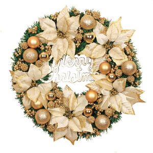 Unbranded Christmas Wreath Front Door Hanging Golden Wreath Hotel Home (30cm) Unbranded Christmas Wreath Front Door Hanging Golden Wreath Hotel Home (30cm)