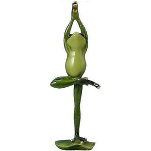 Unbranded Multicolored resin frog figurine, in a vibrant yoga pose, garden ornament with w Unbranded Multicolored resin frog figurine, in a vibrant yoga pose, garden ornament with w