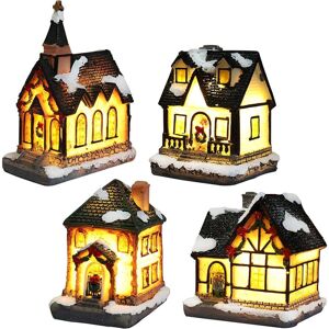Unbranded Christmas Village Set - LED Illuminated Christmas Village House with Figurines, Unbranded Christmas Village Set - LED Illuminated Christmas Village House with Figurines,