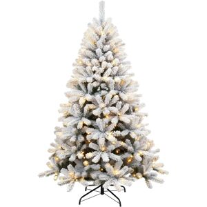 SHATCHI 4FT Prelit Christmas Tree Green Artificial Snowy Yukon Pine Xmas Decor SHATCHI 4FT Prelit Christmas Tree Green Artificial Snowy Yukon Pine Xmas Decor