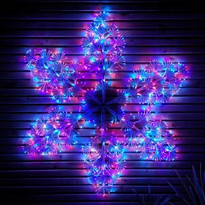 Premier 1.2m Twinkling Starburst Snowflake Christmas decoration with 960 Rainbow LEDs Premier 1.2m Twinkling Starburst Snowflake Christmas decoration with 960 Rainbow LEDs