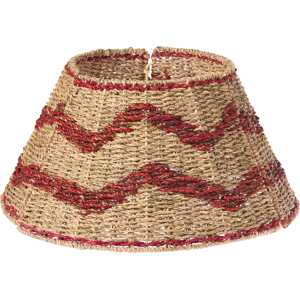 Beliani Christmas Tree Collar HIVER Seagrass Red 43 cm Beliani Christmas Tree Collar HIVER Seagrass Red 43 cm