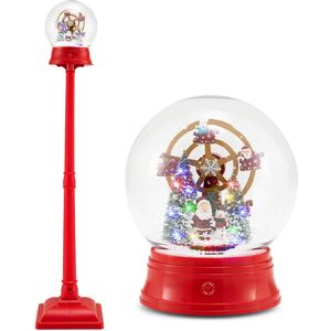 Costway 5 ft/153 cm Musical Christmas Street Lamp Blowing Snow Globe Lantern Costway 5 ft/153 cm Musical Christmas Street Lamp Blowing Snow Globe Lantern