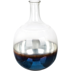 Beliani Flower Vase Iridescent Glass 34 cm - Flower Vase Beliani Flower Vase Iridescent Glass 34 cm - Flower Vase