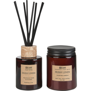 Beliani Candle & Reed Diffuser Set - Dark Brown - Candle and Diffuser Beliani Candle & Reed Diffuser Set - Dark Brown - Candle and Diffuser
