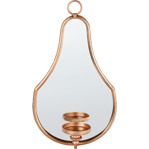 Beliani Wall Candle Holder BAZARNES Metal 45 cm Gold Beliani Wall Candle Holder BAZARNES Metal 45 cm Gold