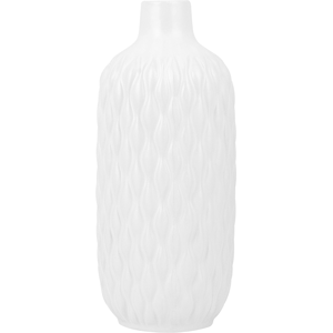 Beliani Decorative Vase EMAR White 31cm - Decorative Vase Beliani Decorative Vase EMAR White 31cm - Decorative Vase