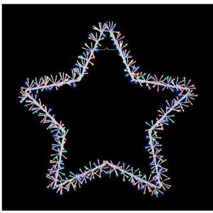 60cm Premier Multi Coloured Christmas Star Cluster Decoration with 240LED 60cm Premier Multi Coloured Christmas Star Cluster Decoration with 240LED