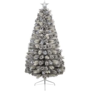 (1.8m (6ft)) Premier Fibre Optic Silver Tipped Fir w/White LED Lights - 6 Sizes, (1.8m (6ft)) Premier Fibre Optic Silver Tipped Fir w/White LED Lights - 6 Sizes,