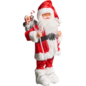 Beliani Christmas Decoration ORMSAVATNET Santa Claus 45 cm Red Beliani Christmas Decoration ORMSAVATNET Santa Claus 45 cm Red