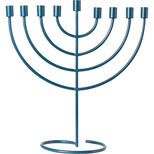 Beliani Candle Holder AMORA Metal 50 cm Blue Beliani Candle Holder AMORA Metal 50 cm Blue