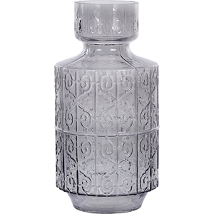 Beliani Flower Vase DIKELLA Grey Glass 33 cm - Flower Vase Beliani Flower Vase DIKELLA Grey Glass 33 cm - Flower Vase