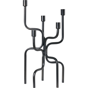 Beliani Candle Holder PORRTELA Metal 50 cm Black Beliani Candle Holder PORRTELA Metal 50 cm Black