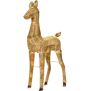 Beliani Christmas Decoration LED AKUREYRI Reindeer 110 cm Gold Beliani Christmas Decoration LED AKUREYRI Reindeer 110 cm Gold