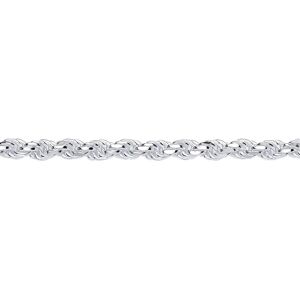 (22) Jewelco London Rhodium Plated Sterling Silver Diamond-cut Solid Rope Chain (22) Jewelco London Rhodium Plated Sterling Silver Diamond-cut Solid Rope Chain