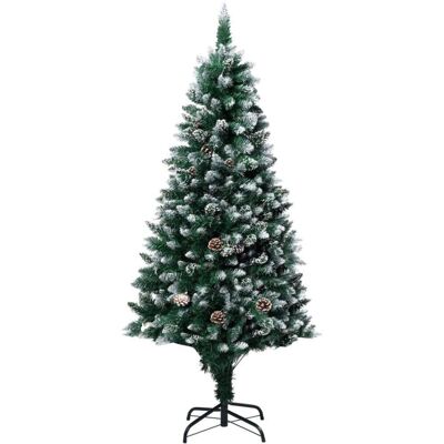 vidaXL Artificial Christmas Tree with Pine Cones and White Snow 180 cm Deco vidaXL Artificial Christmas Tree with Pine Cones and White Snow 180 cm Deco