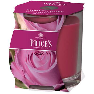 Price's Candles - Damson Rose - Glass Jar - Candle Price's Candles - Damson Rose - Glass Jar - Candle