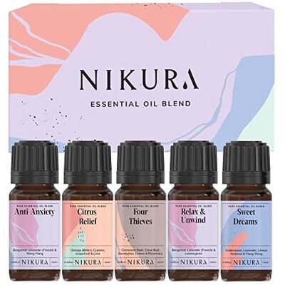 Nikura Blends - Best Sellers - Essential Oils Gift Set Nikura Blends - Best Sellers - Essential Oils Gift Set