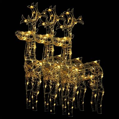 vidaXL Reindeer Christmas Decoration 3 pcs - Christmas Decoration vidaXL Reindeer Christmas Decoration 3 pcs - Christmas Decoration