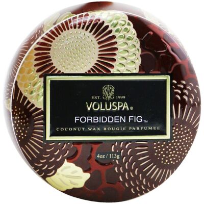 Voluspa Forbidden Fig Candle - 113g/4oz - Scented, Decorative Tin Voluspa Forbidden Fig Candle - 113g/4oz - Scented, Decorative Tin