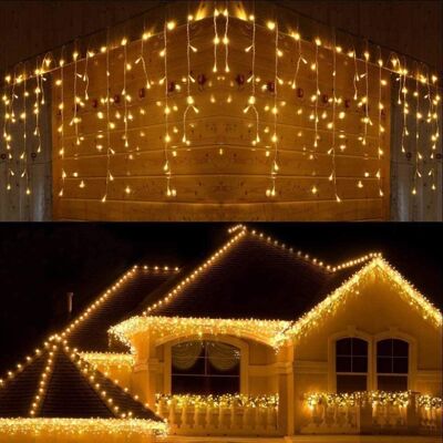 SHATCHI - Snowing Chase X - Warm White - LED Icicle Lights SHATCHI - Snowing Chase X - Warm White - LED Icicle Lights