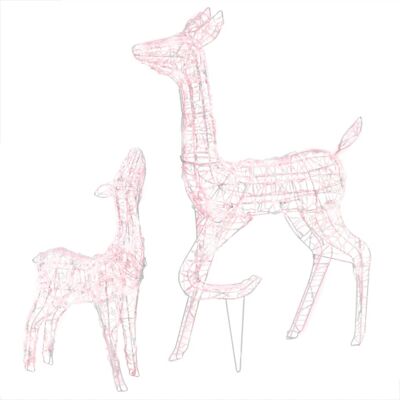 vidaXL Acrylic Reindeer Family Christmas Decoration - Christmas Decoration vidaXL Acrylic Reindeer Family Christmas Decoration - Christmas Decoration