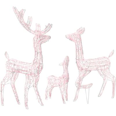 vidaXL Acrylic Reindeer Family Christmas Decoration - Christmas Decoration vidaXL Acrylic Reindeer Family Christmas Decoration - Christmas Decoration