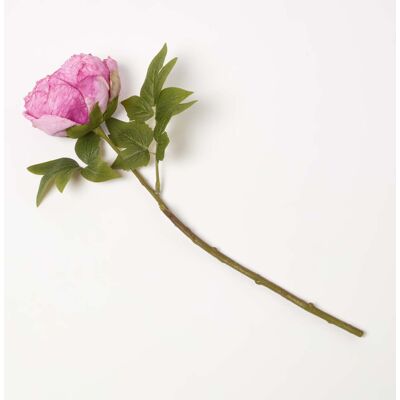 HOMESCAPES Pink Artificial Peony Stem - 48 cm HOMESCAPES Pink Artificial Peony Stem - 48 cm