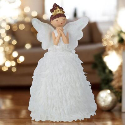 URBN Living - Angel with LEDs - White - 38cm - Ornament URBN Living - Angel with LEDs - White - 38cm - Ornament