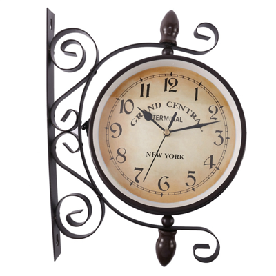 Saudism New Watch European Retro Style Clock Innovative Fashion Double-Sided Wall Modern Saudism New Watch European Retro Style Clock Innovative Fashion Double-Sided Wall Modern