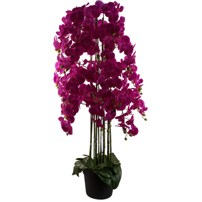 Leaf Design UK Giant Purple Orchid Plant - Artificial - 189 Flowers Real Touch Leaf Design UK Giant Purple Orchid Plant - Artificial - 189 Flowers Real Touch