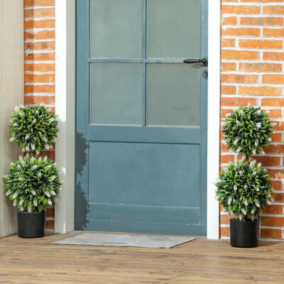 HOMCOM Set of 2 Lavender Artificial Plants - Indoor Decor HOMCOM Set of 2 Lavender Artificial Plants - Indoor Decor
