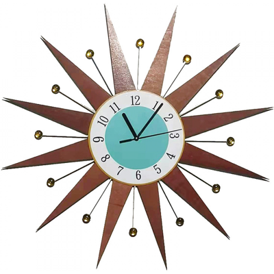 Unbranded Vintage Mid Century Clock Battery Operated For Living Room Decoration(,a) Unbranded Vintage Mid Century Clock Battery Operated For Living Room Decoration(,a)