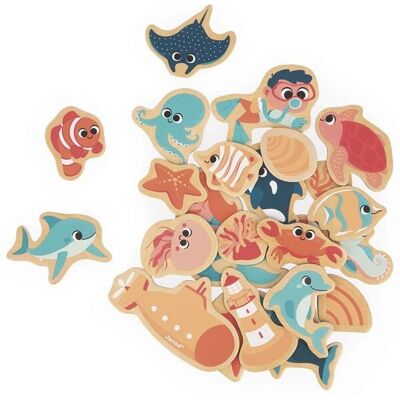Janod Underwater World Wooden Magnets - 24 pcs for Kids 2+ Janod Underwater World Wooden Magnets - 24 pcs for Kids 2+