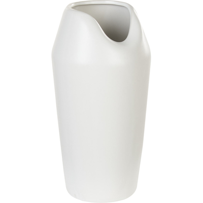 Beliani Decorative Vase APAMEA - 33cm White Modern Home Accessory Beliani Decorative Vase APAMEA - 33cm White Modern Home Accessory