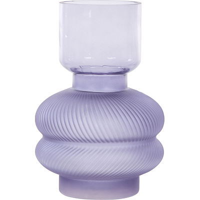 Beliani RODIA Violet Glass Flower Vase - Flower Vase Beliani RODIA Violet Glass Flower Vase - Flower Vase