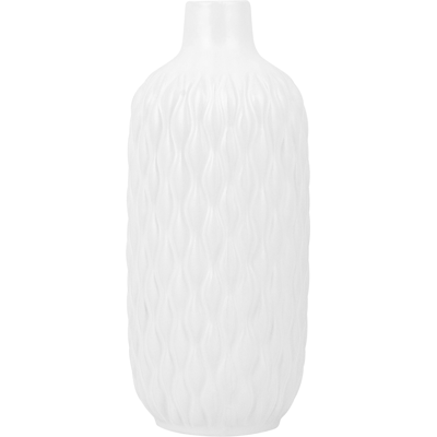 Beliani Decorative Vase EMAR White 31cm - Decorative Vase Beliani Decorative Vase EMAR White 31cm - Decorative Vase