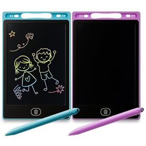 SOL 2pk Drawing & Writing Pad, Reusable 8" LCD Drawing Tablet with Stylus Pen, Mess SOL 2pk Drawing & Writing Pad, Reusable 8" LCD Drawing Tablet with Stylus Pen, Mess