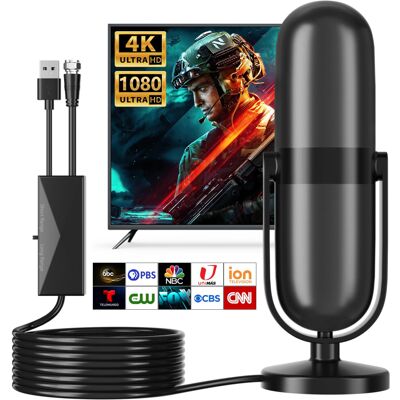 AZTCLIGHT Indoor TV Aerial, 2025 Smart TV ariels indoor Premium 560+ Miles Range Reception AZTCLIGHT Indoor TV Aerial, 2025 Smart TV ariels indoor Premium 560+ Miles Range Reception